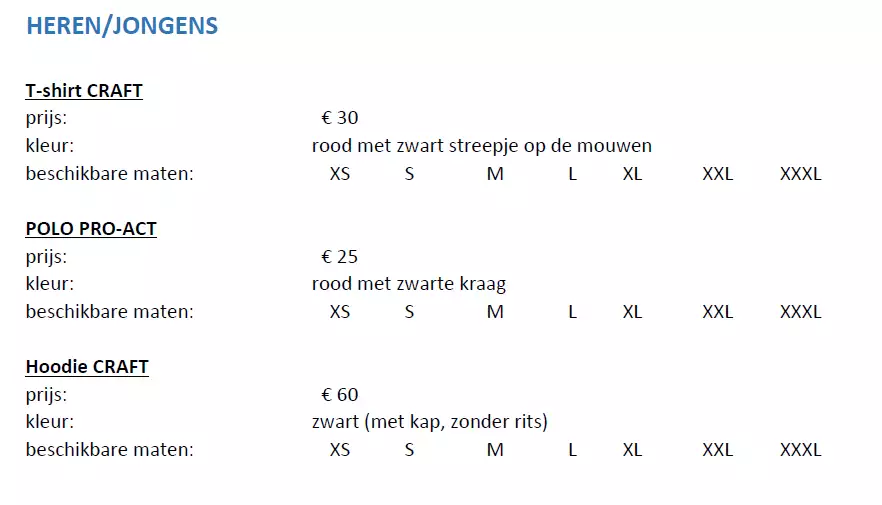 Website mogelijkheden kledij 2026 heren -  - Kledij bestellen