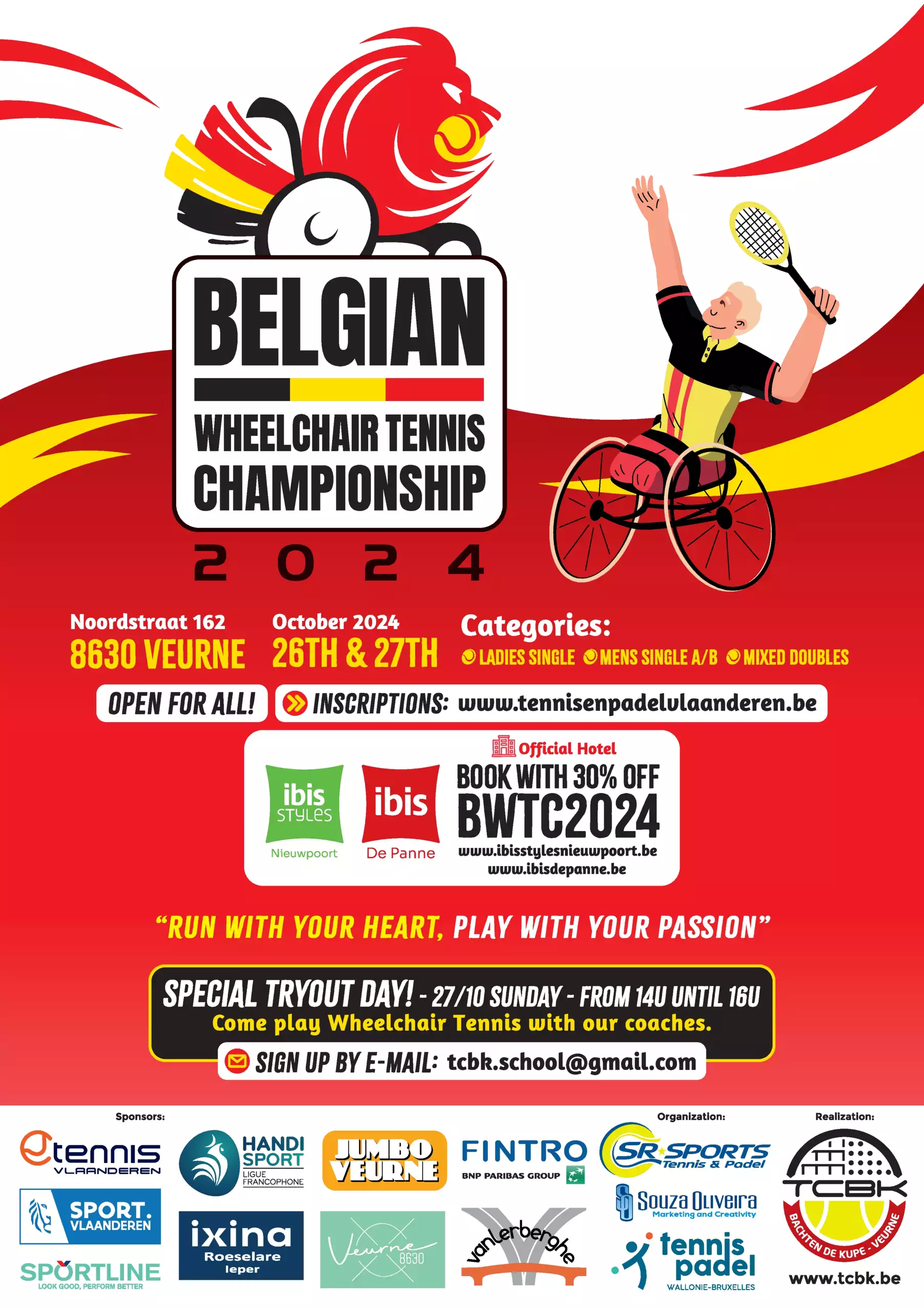 AF Cartaz Belgian WTennis Champ A3(C) -  - Belgisch kampioenschap rolstoeltennis